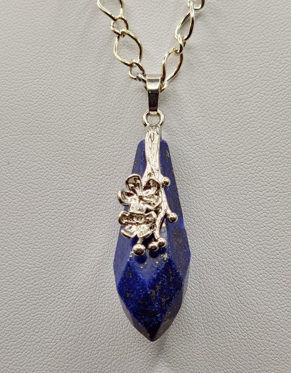 Figaro Chain and Lapis Lazuli Necklace — another view